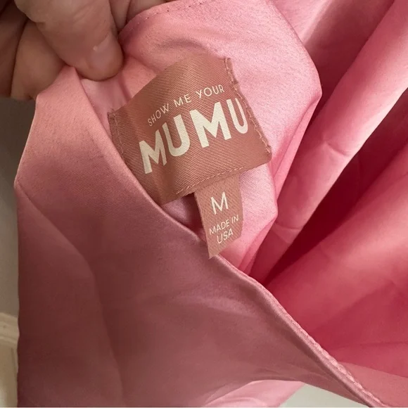 Show me your MuMu Women’s Pink Jasmine Halter V-Neck Maxi Dress Sz M NWOT - Picture 5 of 8